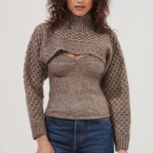 ASTR Turtleneck Cable Knit Sweater Set Size XSP